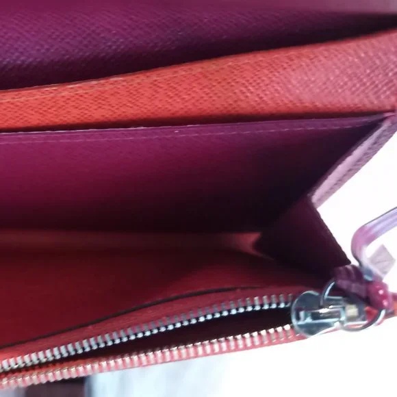 Stunning EUC LV Epi Portefeuille Emilie Long Wallet Orange (Piment) & Fuchsia - Picture 12 of 13
